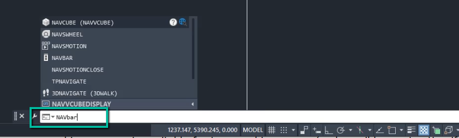 AutoCAD How to turn on navbar 210326 1