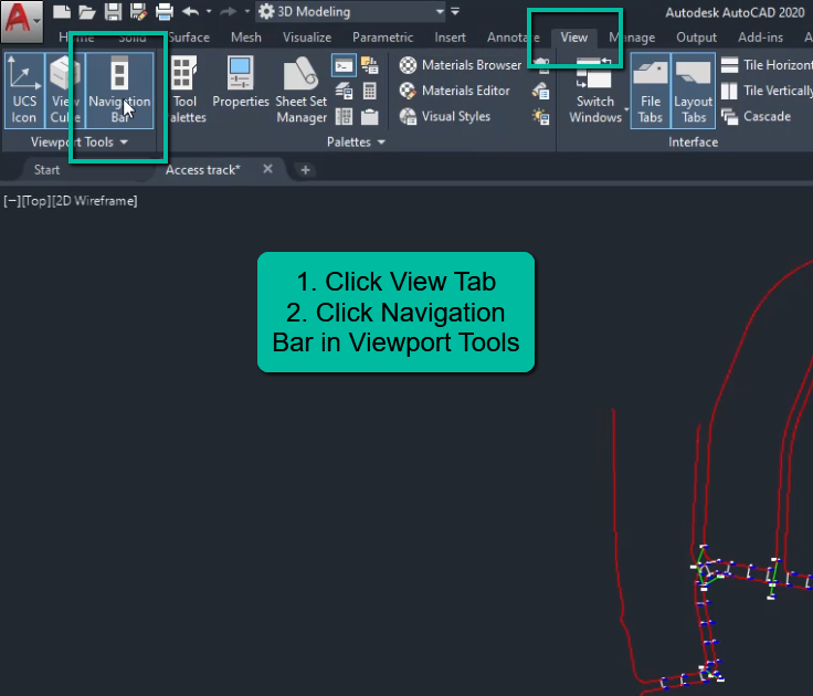 AutoCAD How to turn on viewbar 210326 1