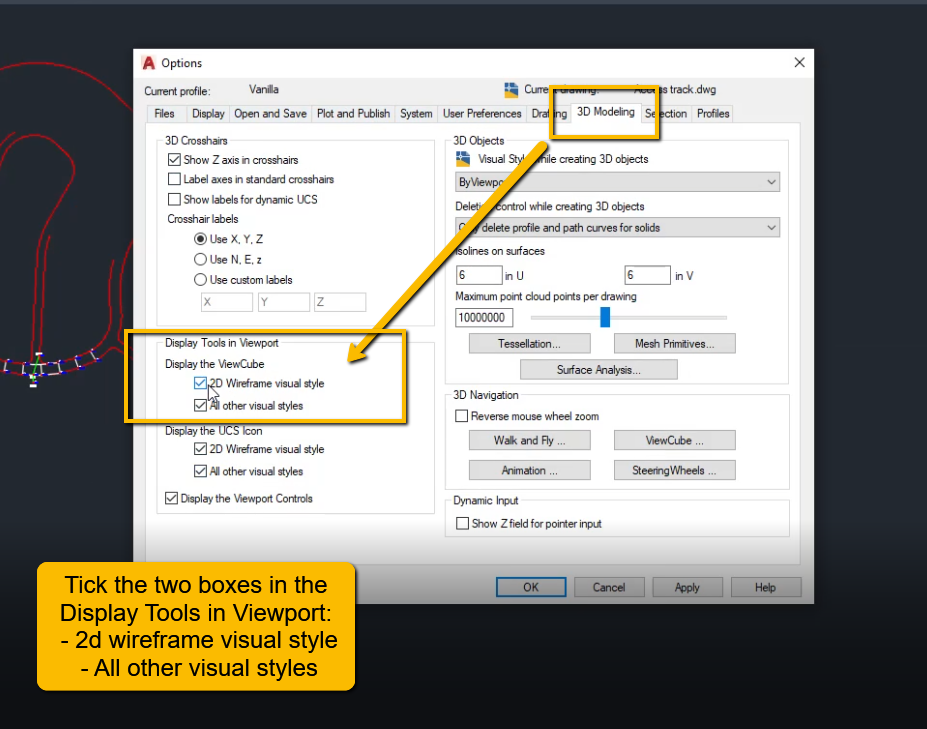 AutoCAD How to turn on viewcube 210326 6