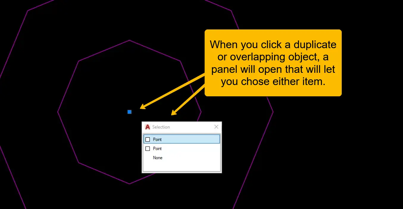 Autocad how to select overlapping objects 09