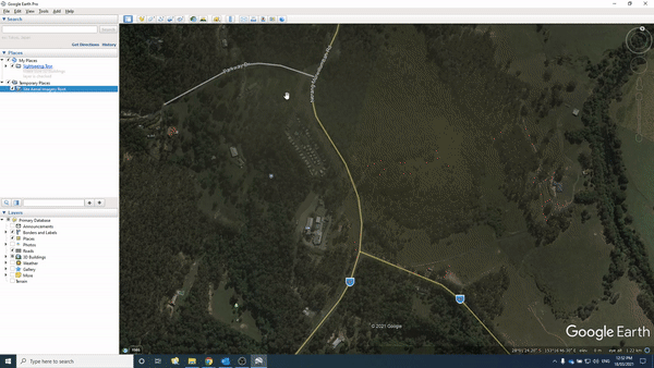 Google earth enable terrain view to drap geotiff on terrain