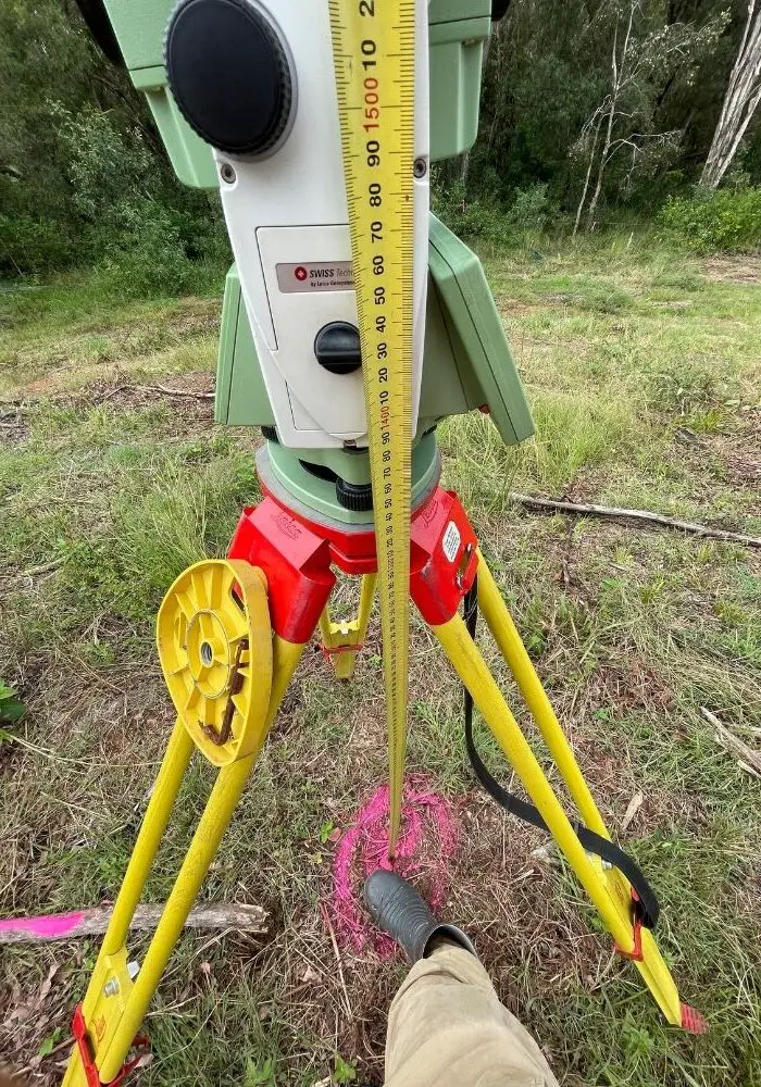 how to measure a total station height with a tape measure 210327 rotated