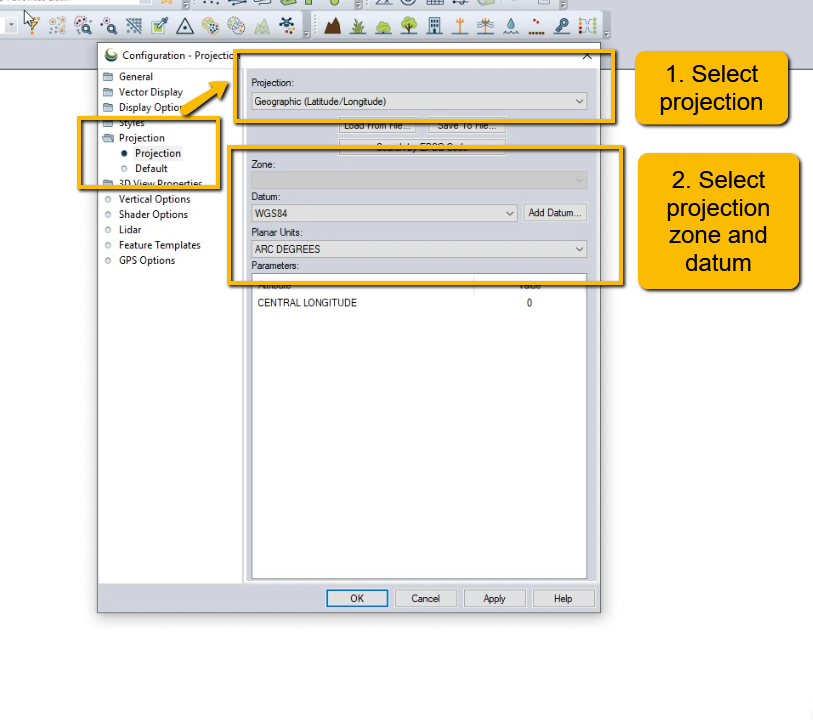 Gloabl Mapper how to set datum step 2