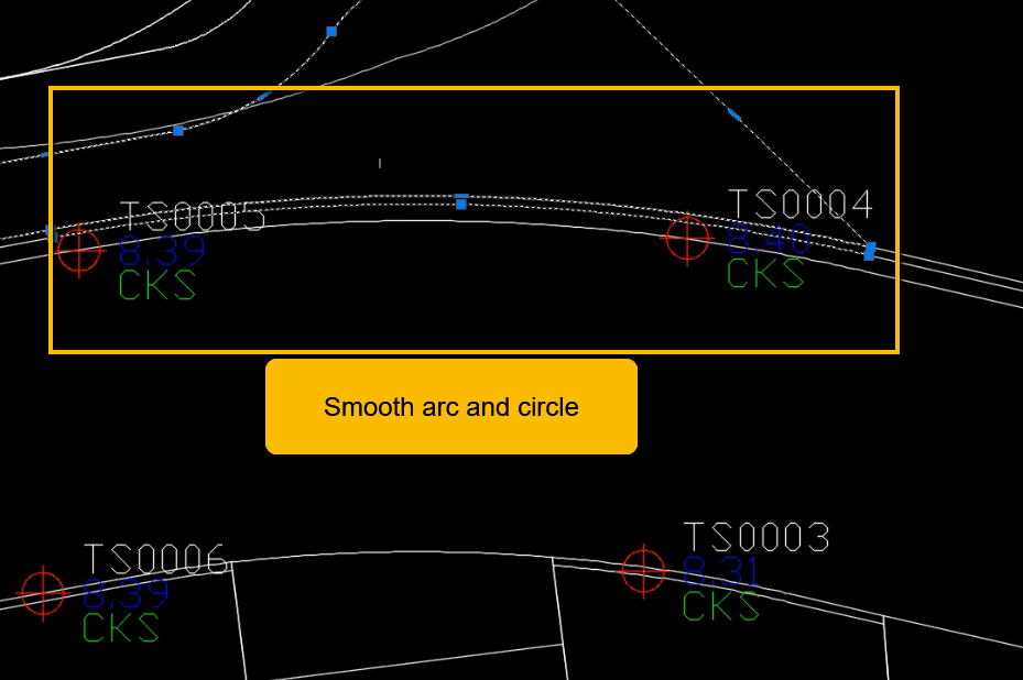 How to smooth arcs and circles in autocad step 3