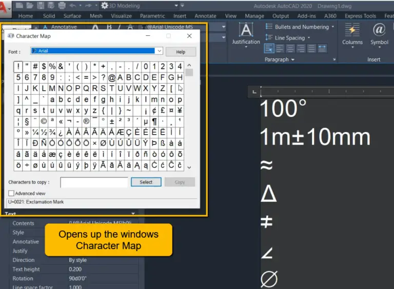 How To Type/Insert Any Symbol In AutoCAD Surveyor Insider