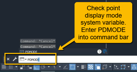 check autocad point display system variable 1