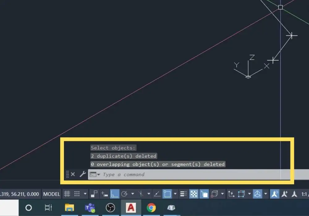 How to use overkill to delete duplicate objects in autocad 4