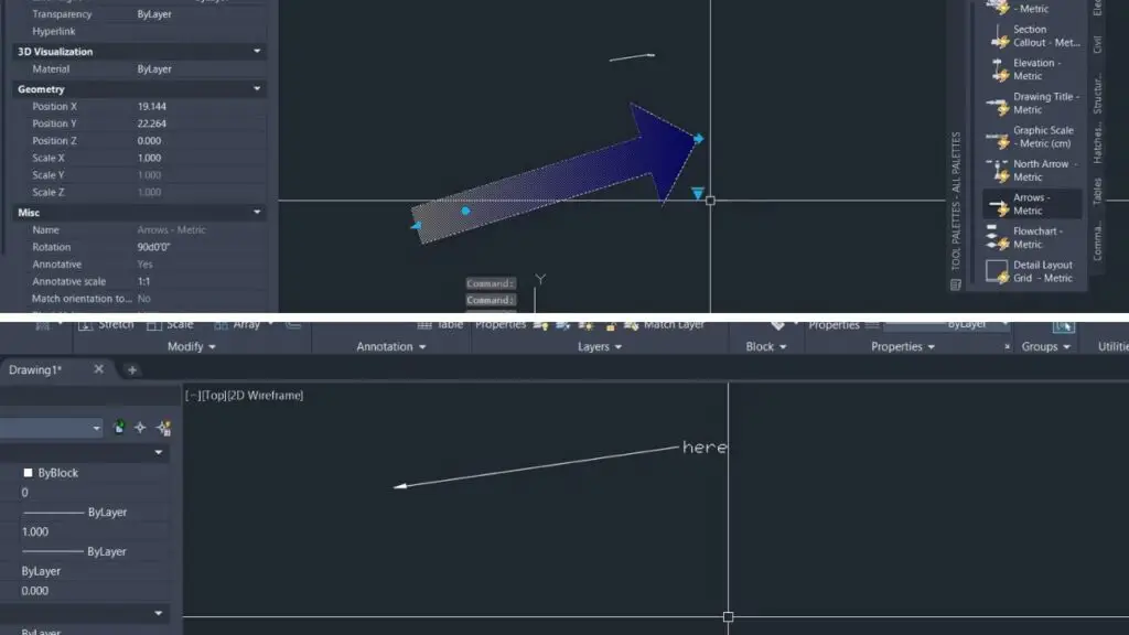 how to draw an arrow in autocad 2 ways