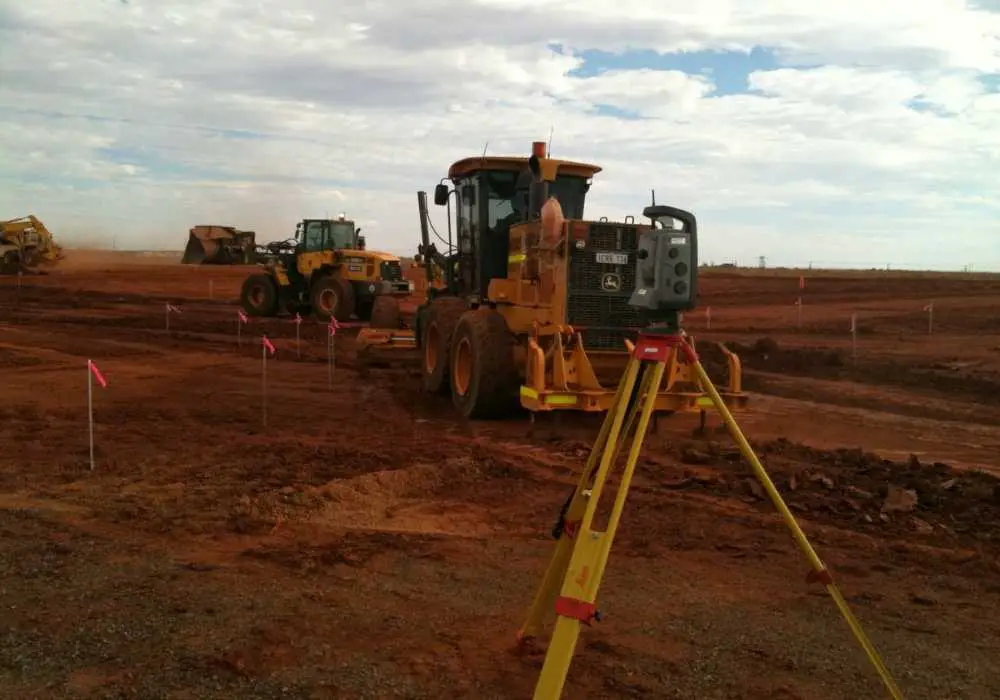 Surveyors tripods used for earthwork projects 220312