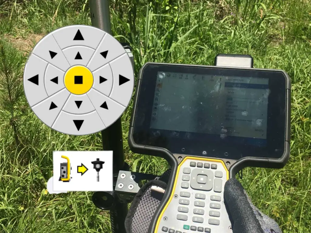 Trimble TSC7 how to change direction instrument spins with joystick