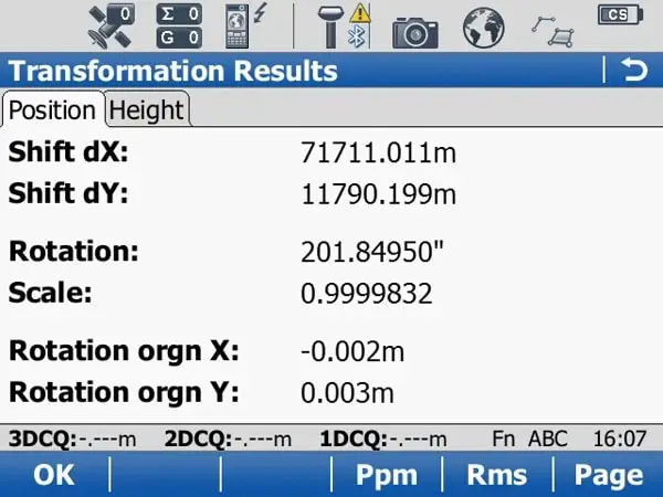 230303 Leica CS15 Site calibration Step 10 Transformation results