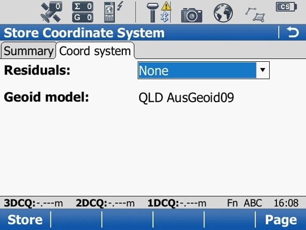 230303 Leica CS15 Site calibration Step 15 Store coordinate system coord system