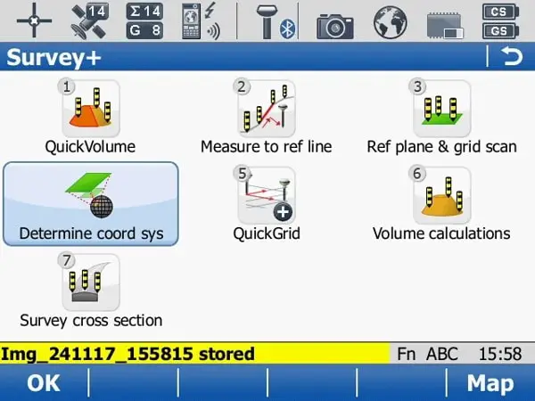 230303 Leica CS15 Site calibration Step 2 Select determine coord system