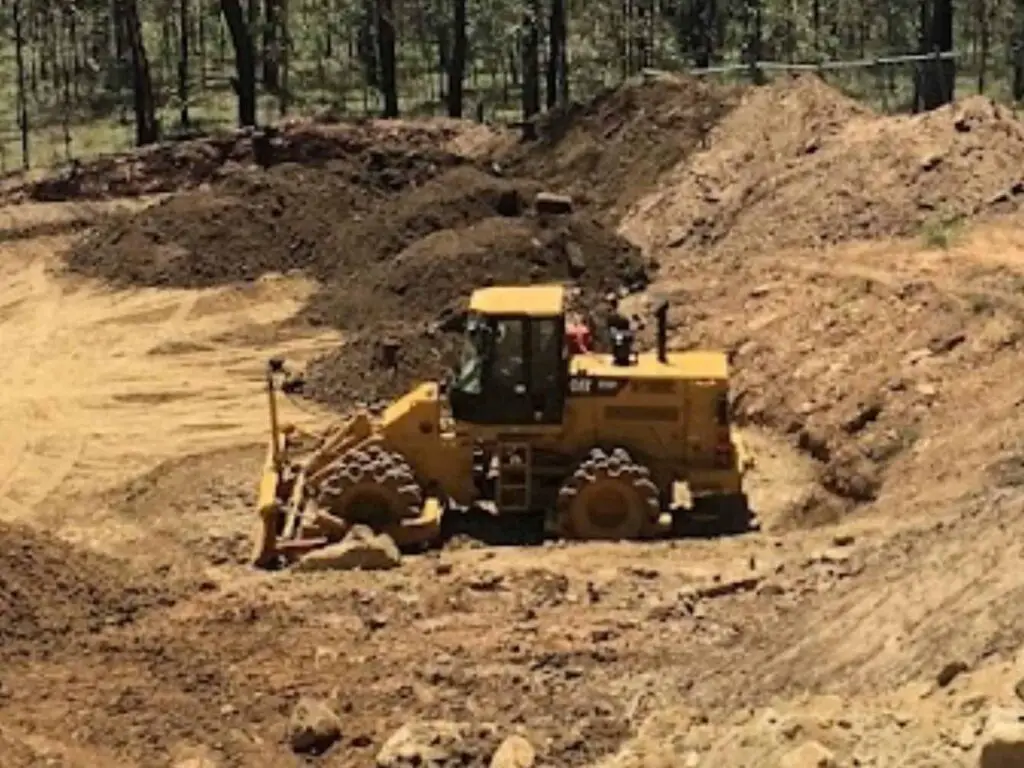 230312 Bulk earthworks roller and dozer 1