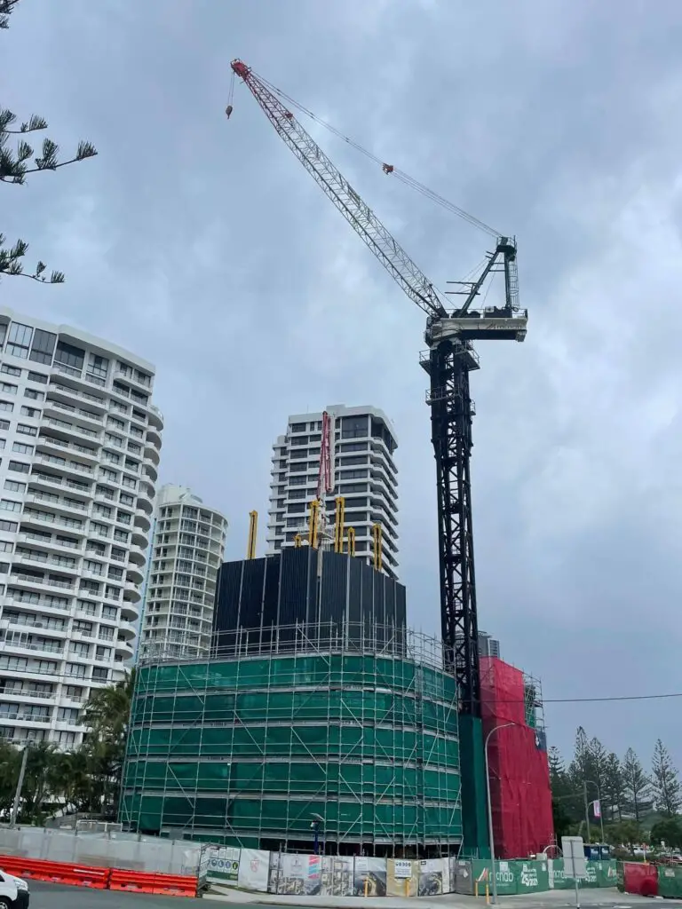 230312 Tower crane on a high rise construction site