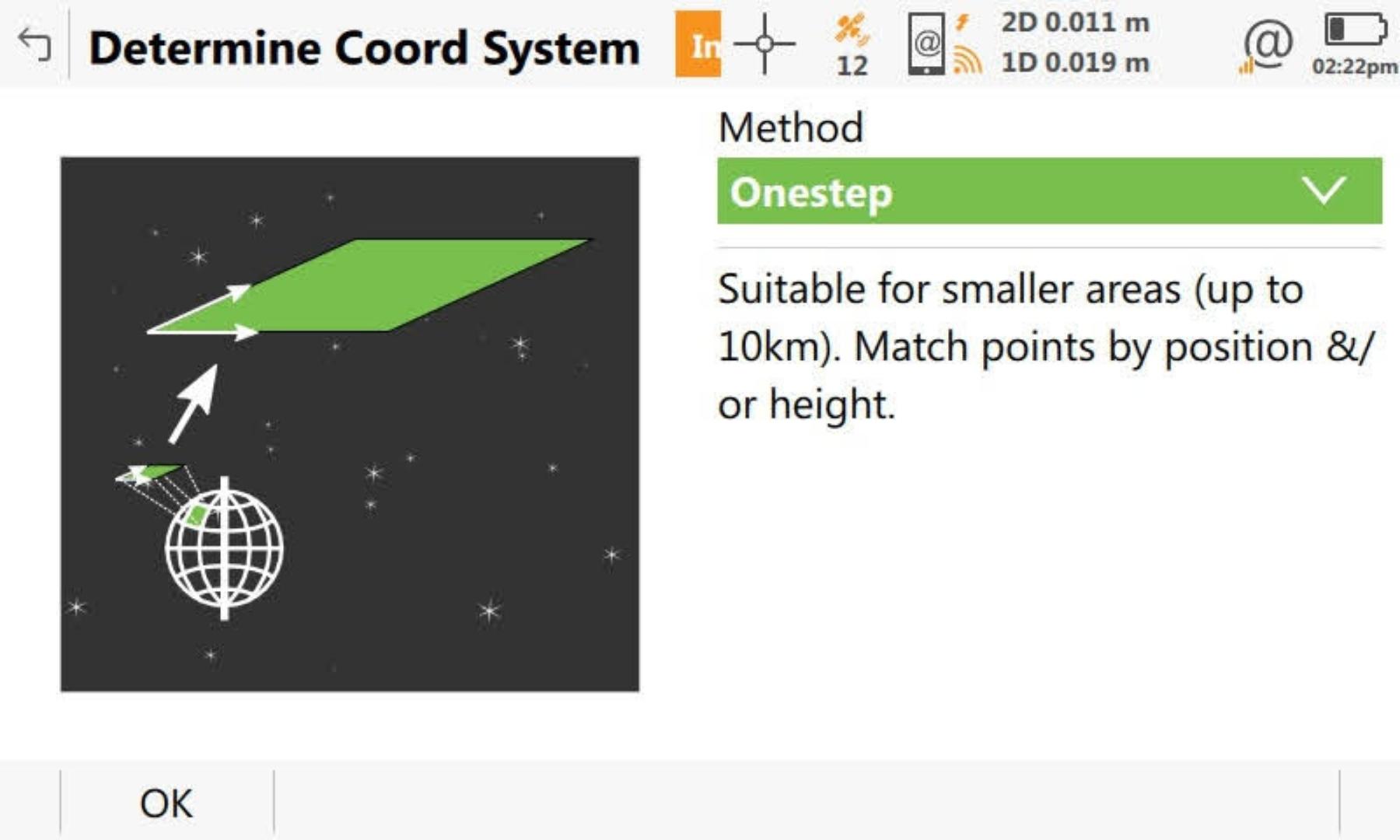 230315 Leica Captivate Site Calibration select the onestep method for a small site 1