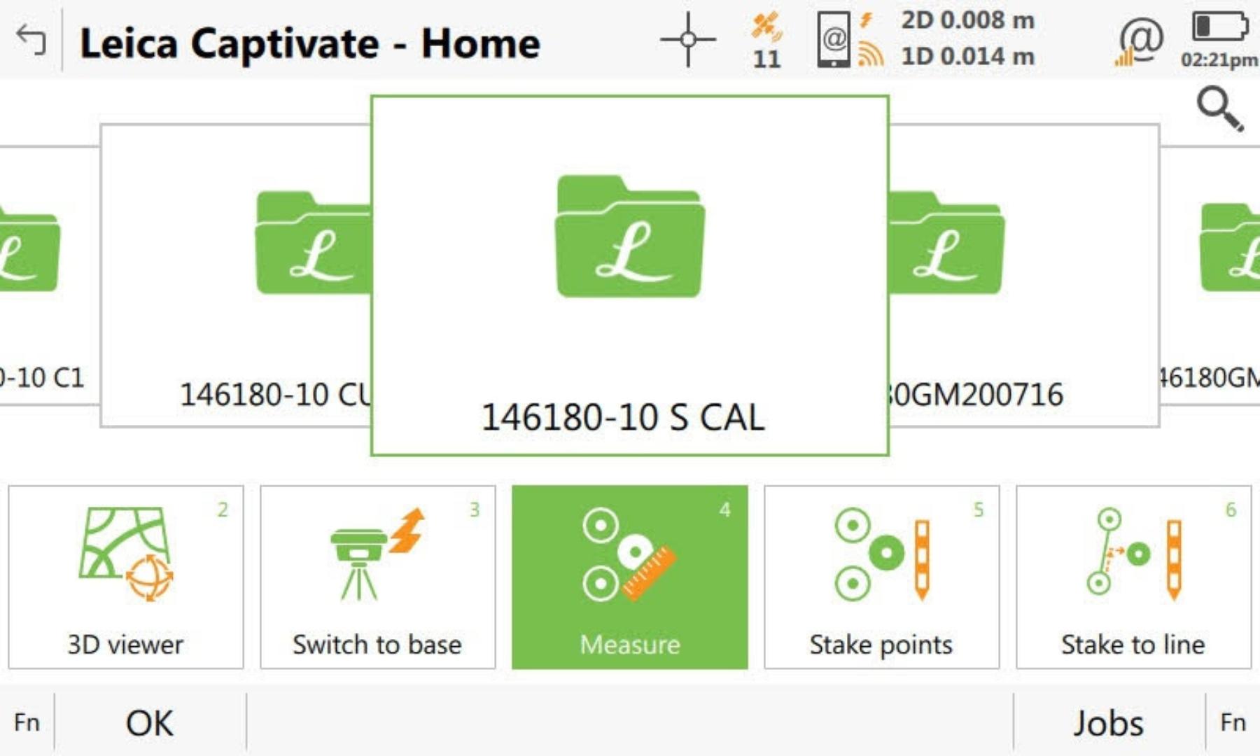 230315 Leica Captivate Site Calibration start measure app 1