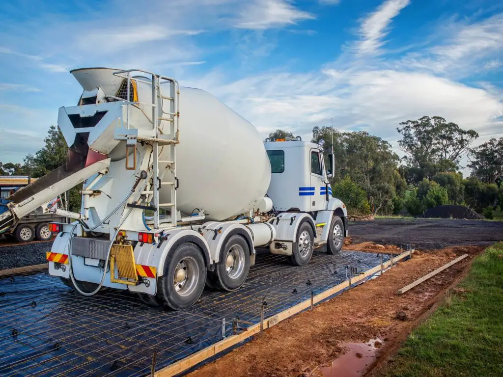 230316 Concrete truck on driveway