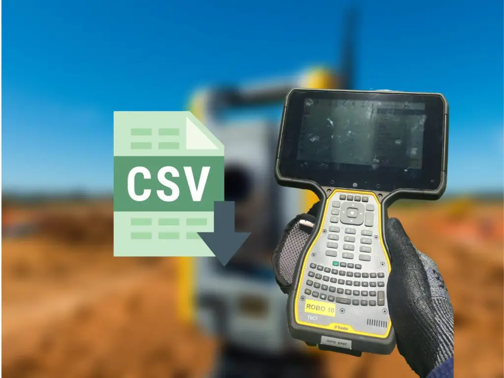 230318 how to export a csv file from trimble tsc7 with trimble access11