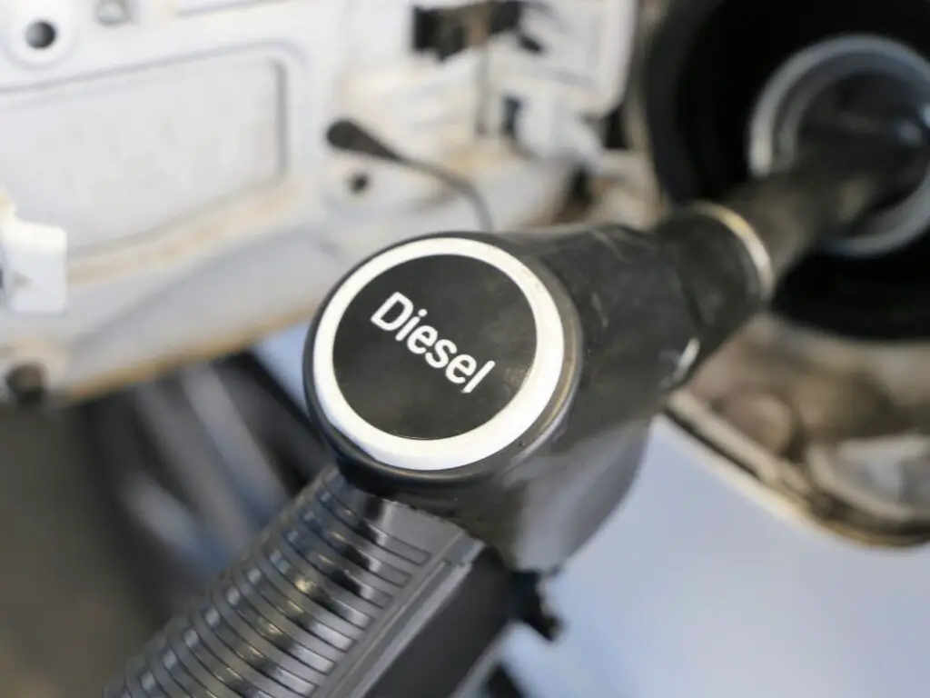 Diesel bowser fueling up car