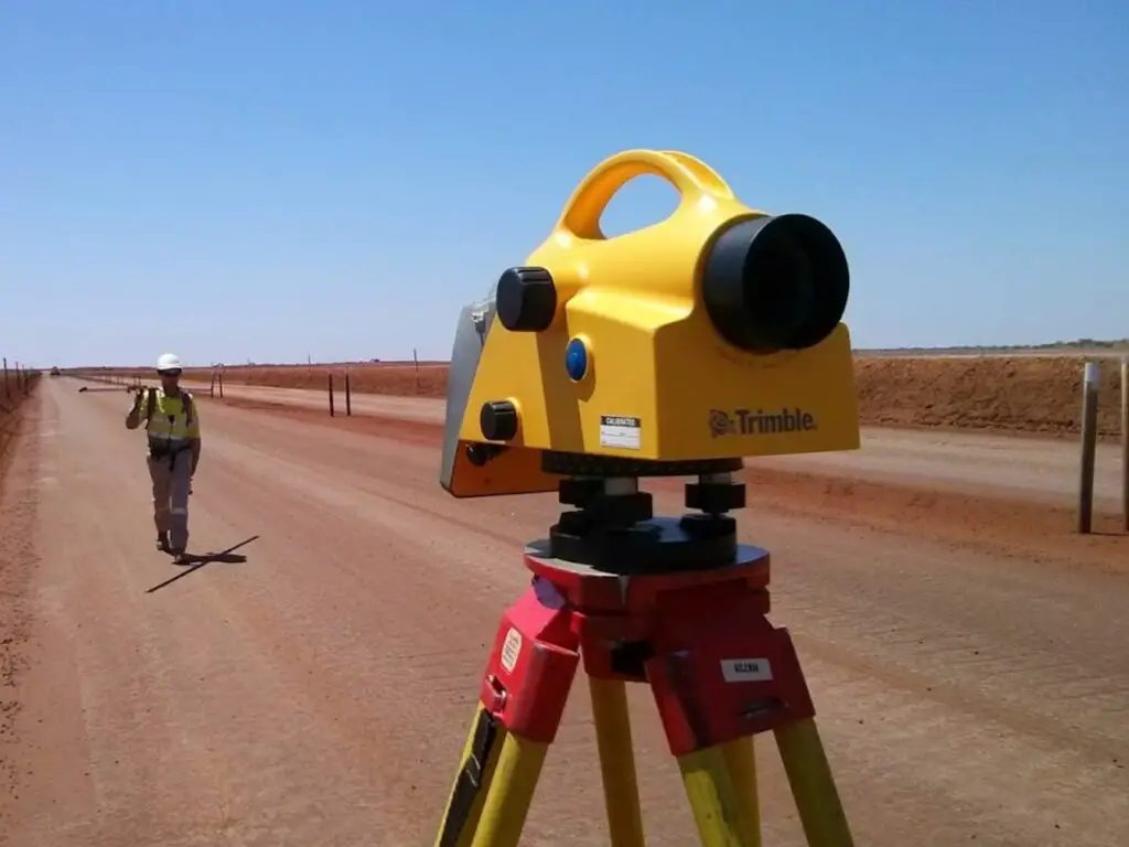 Level run on a haul road using a digital level